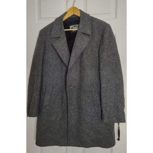 VTG Men's Wool Botany Weather topper Coat W/ Fur Lining 40 Reg.